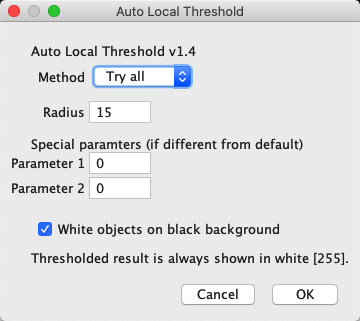 imagej threshold selection gui